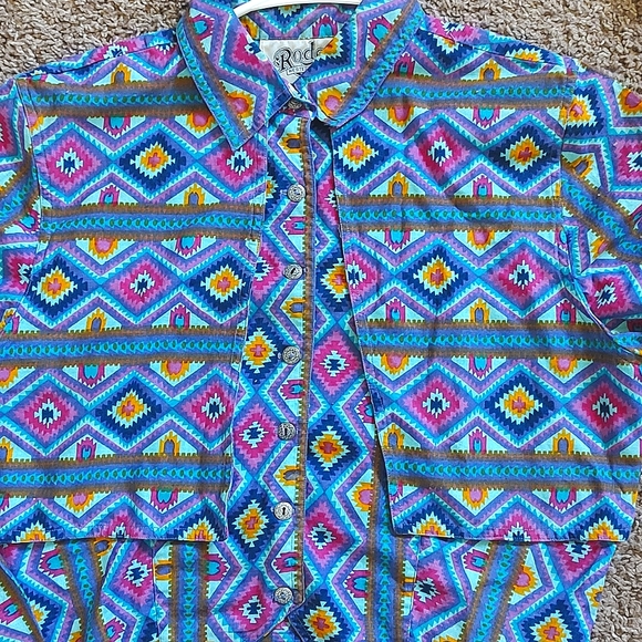 VTG 90s Western cropped button down - Picture 8 of 8